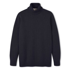 NWT Peregrine Makers Polo Neck Jumper in Navy - size XL